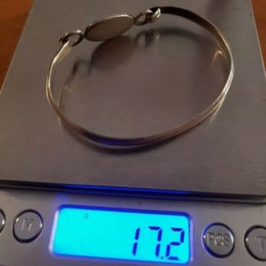 Sterling Silver Vintage ID Bangle